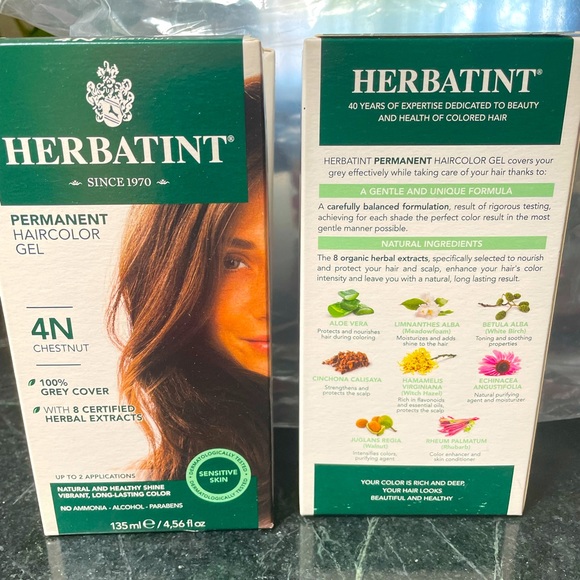 Herbatint Permanent Hair Color N4 Chestnut Brown. - Picture 1 of 3